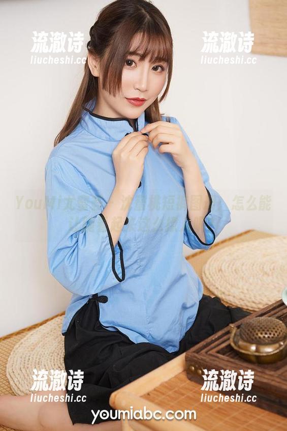 YouMi尤蜜荟 - 沈蜜桃短裤图册：怎么能让腿看起来这么撩人呢？-流澈诗